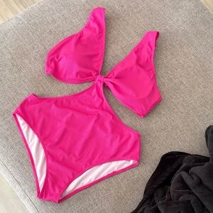 SHEIN Hot Pink One Piece Swimsuit